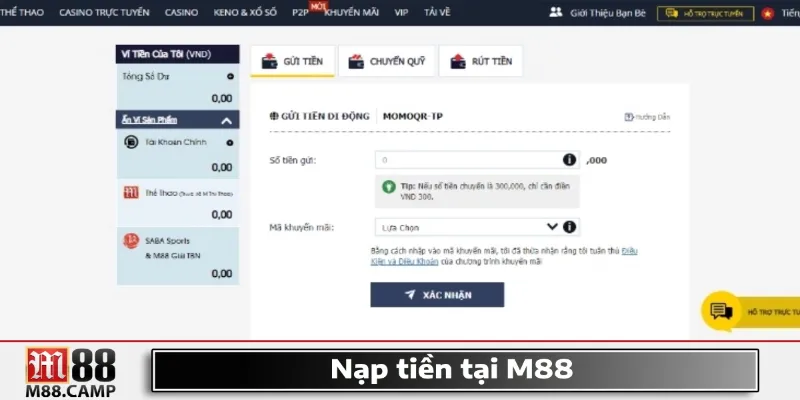 𝐌𝟖𝟖 31 Nạp tiền M88